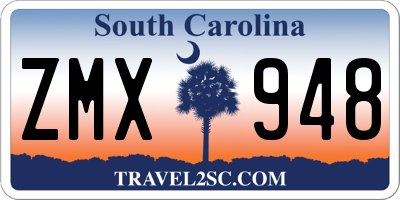 SC license plate ZMX948