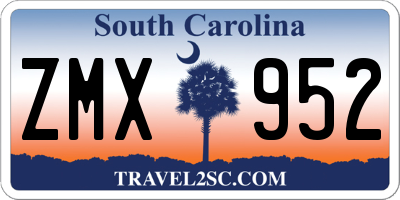 SC license plate ZMX952