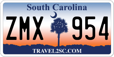 SC license plate ZMX954