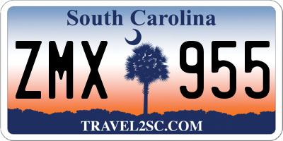 SC license plate ZMX955