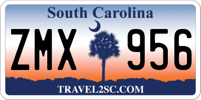 SC license plate ZMX956