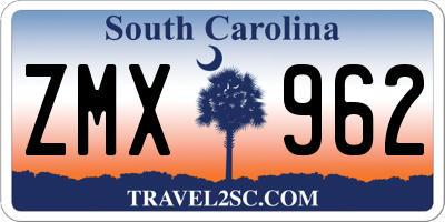 SC license plate ZMX962
