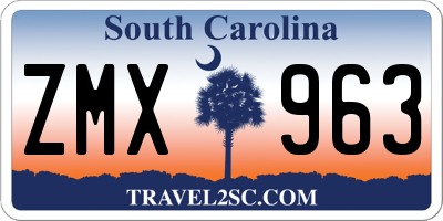 SC license plate ZMX963