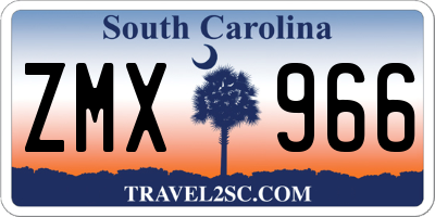 SC license plate ZMX966