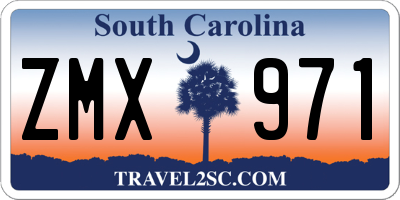 SC license plate ZMX971