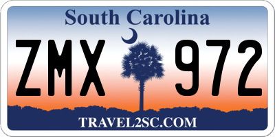 SC license plate ZMX972