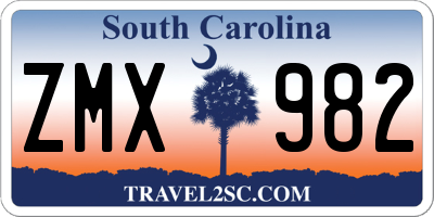 SC license plate ZMX982