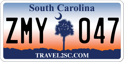 SC license plate ZMY047
