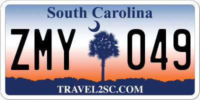 SC license plate ZMY049