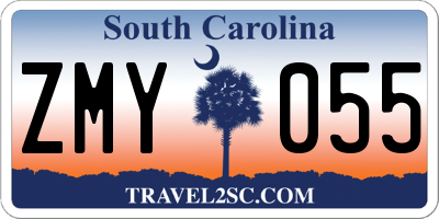 SC license plate ZMY055