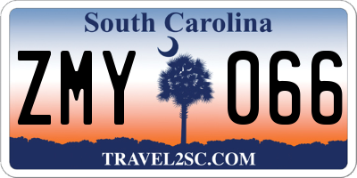 SC license plate ZMY066
