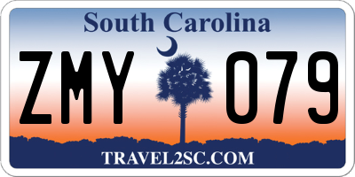 SC license plate ZMY079