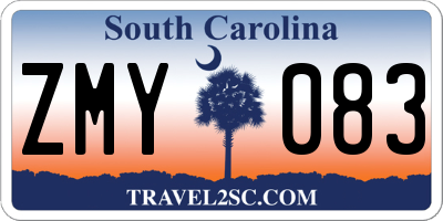 SC license plate ZMY083