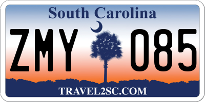 SC license plate ZMY085