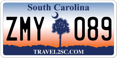 SC license plate ZMY089