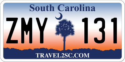 SC license plate ZMY131