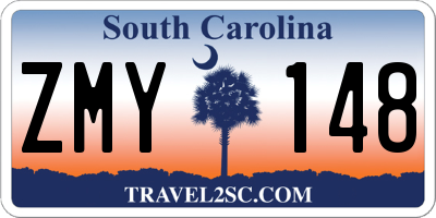 SC license plate ZMY148