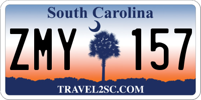SC license plate ZMY157