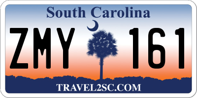 SC license plate ZMY161