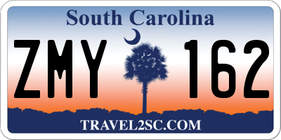SC license plate ZMY162
