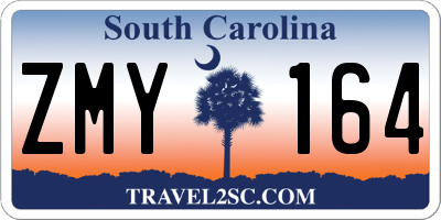 SC license plate ZMY164