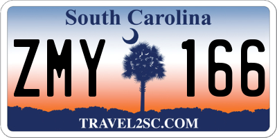 SC license plate ZMY166