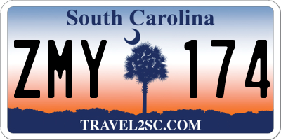 SC license plate ZMY174