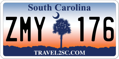 SC license plate ZMY176