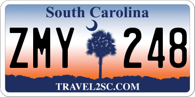 SC license plate ZMY248
