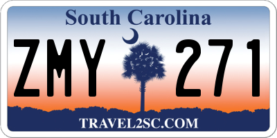SC license plate ZMY271