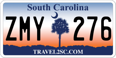 SC license plate ZMY276