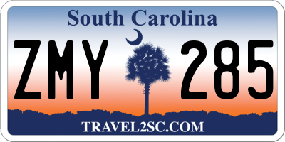 SC license plate ZMY285