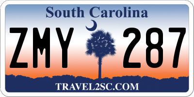 SC license plate ZMY287