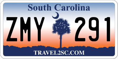 SC license plate ZMY291