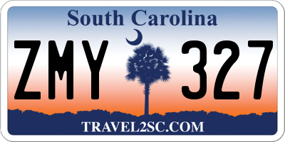 SC license plate ZMY327
