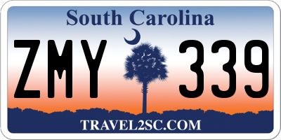 SC license plate ZMY339