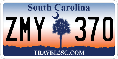 SC license plate ZMY370