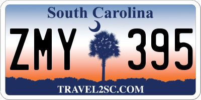 SC license plate ZMY395