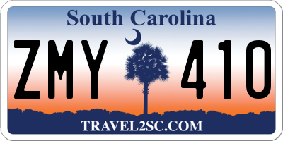 SC license plate ZMY410