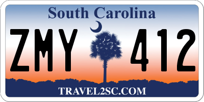 SC license plate ZMY412