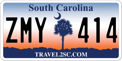 SC license plate ZMY414