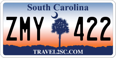 SC license plate ZMY422