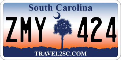 SC license plate ZMY424