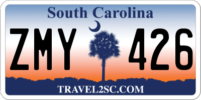 SC license plate ZMY426