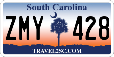 SC license plate ZMY428