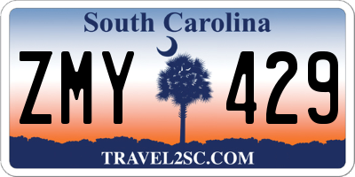 SC license plate ZMY429