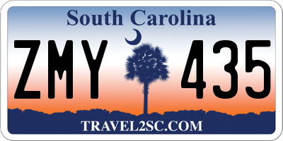 SC license plate ZMY435