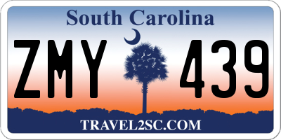 SC license plate ZMY439