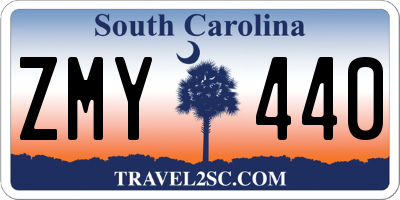 SC license plate ZMY440