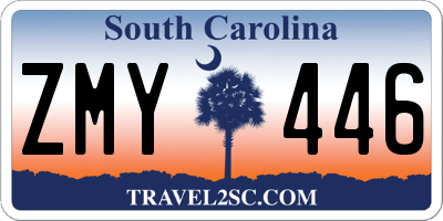 SC license plate ZMY446